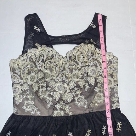 Rinascimento Black mini gown Dress Size Large - Picture 10 of 15